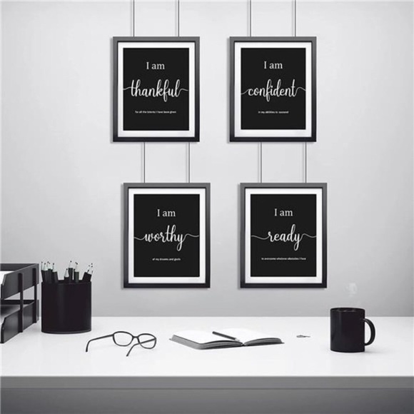 9 Pieces Inspirational Motivational Wall Art Decor, Daily Positive Affirmations - Picture 6 of 8